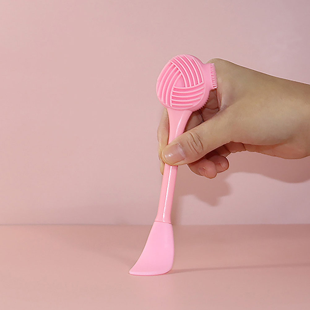 Silicone Face Scrubber Electric - 2個入り シリコン製洗顔ブラシ、両面タイプ、携帯用、メイク落とし、スキンケア、自宅用、美容サロン用、旅行用