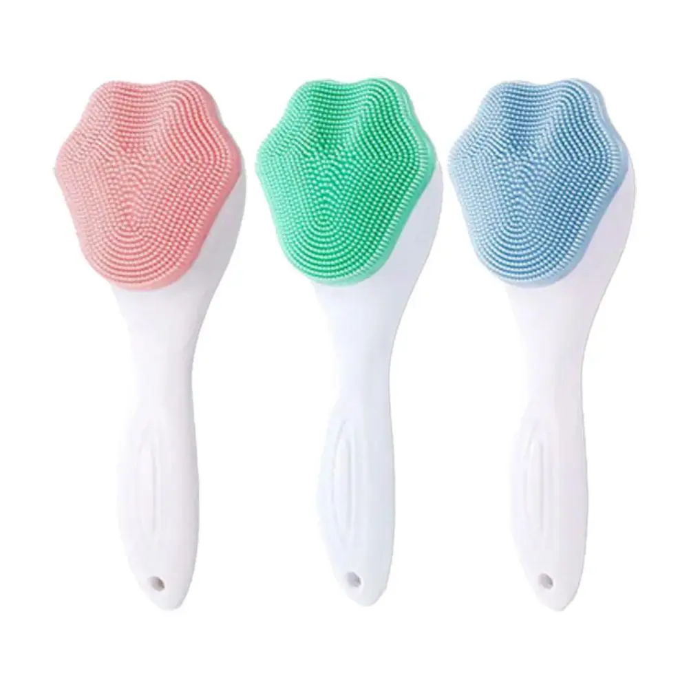 Silicone Face Scrubber Electric - シリコン製洗顔ブラシ、手動式フェイススクラバー、毛穴の汚れやニキビを除去するための角質除去用具、携帯用スキンケアツール。