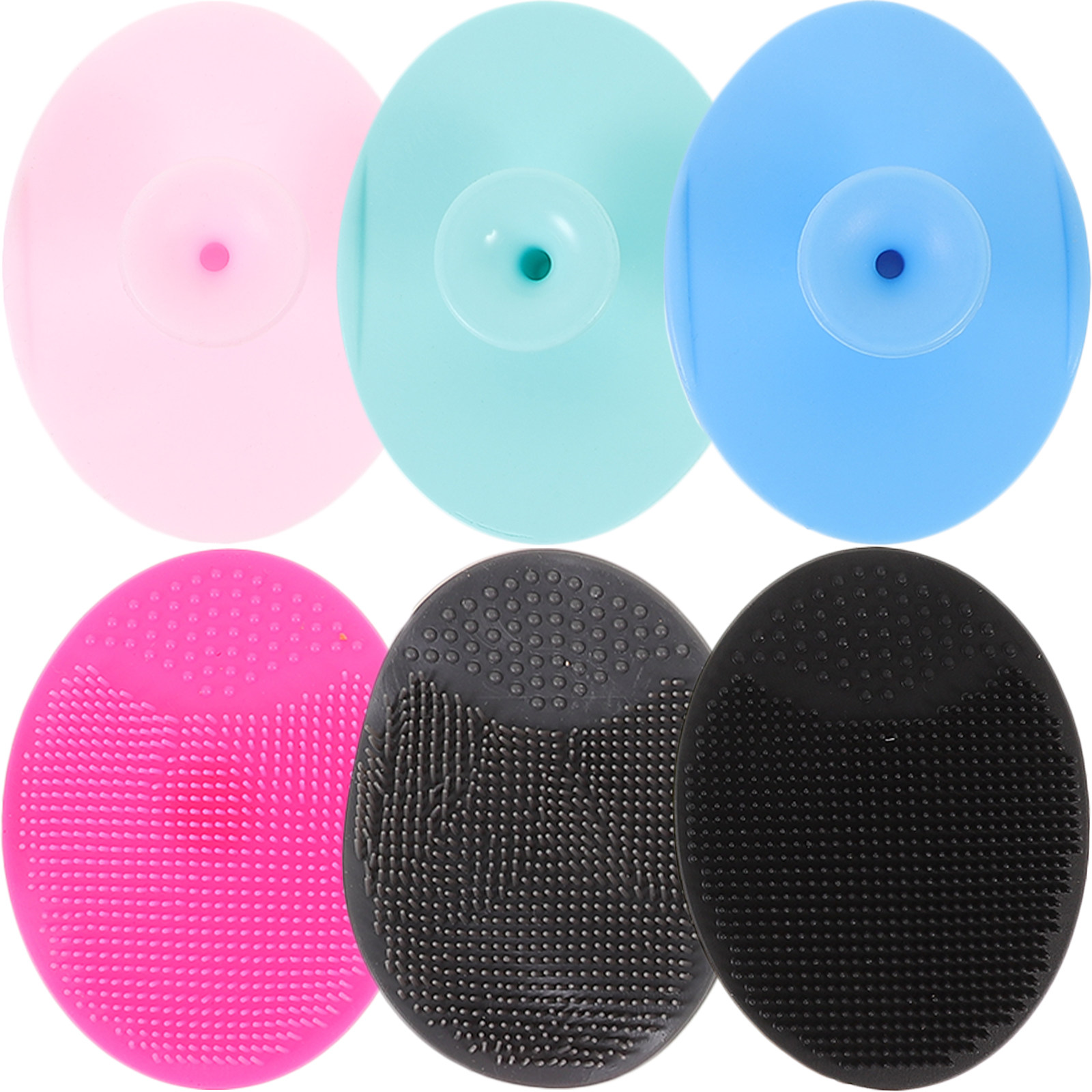 Silicone Face Scrubber Electric - 6個入り、洗顔用スクラバー、深層クレンジングブラシ、角質除去用フェイシャルブラシ