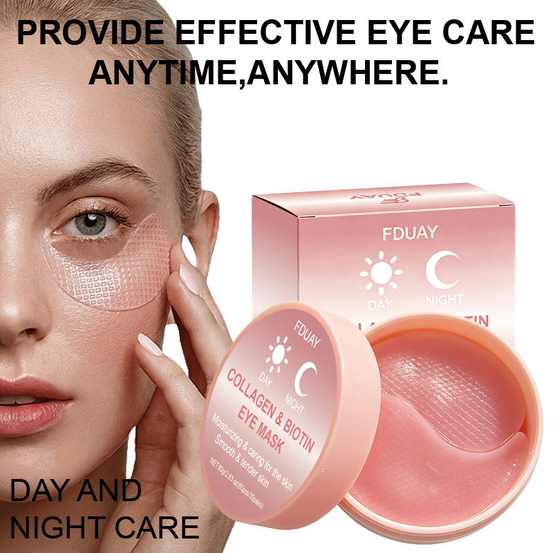 Collagen Under Eye Patches - FDUAY ビオチンコラーゲン デュアルエフェクト アイパッチ 30ペア 簡単装着