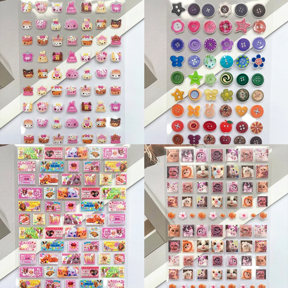 Nail Art - ミニ Pvc 面白い猫ポスター商品ステッカーネイルアート漫画かわいいデカール文房具電話ラップトップ荷物落書き電話ケースステッカー
