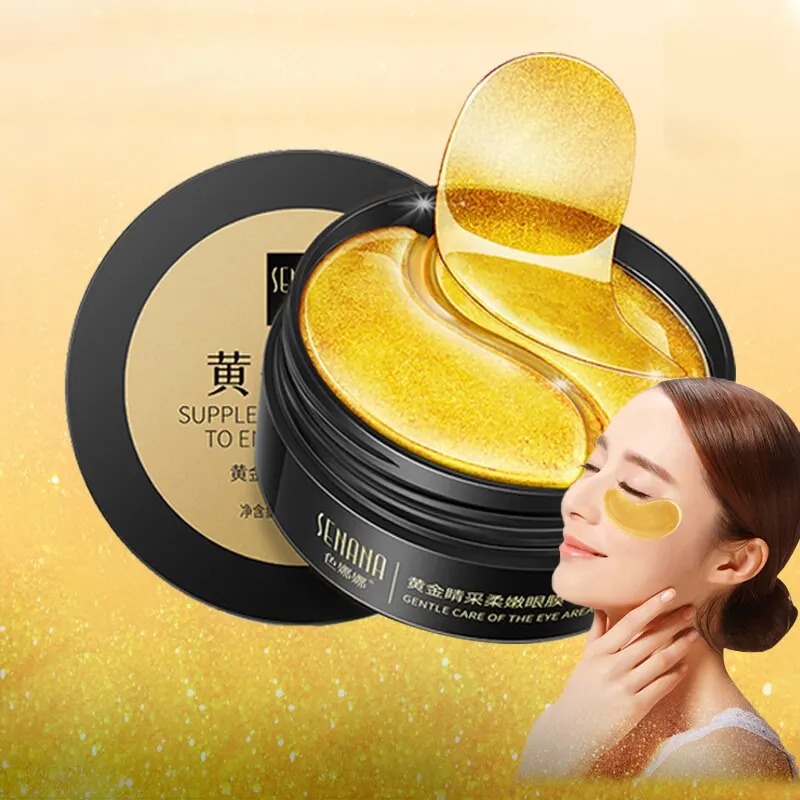 Collagen Under Eye Patches - 60 個ゴールデン保湿アイマスク目の疲労を和らげる栄養アイエリアコラーゲンクリスタルアイマスク韓国スキンケアマスク