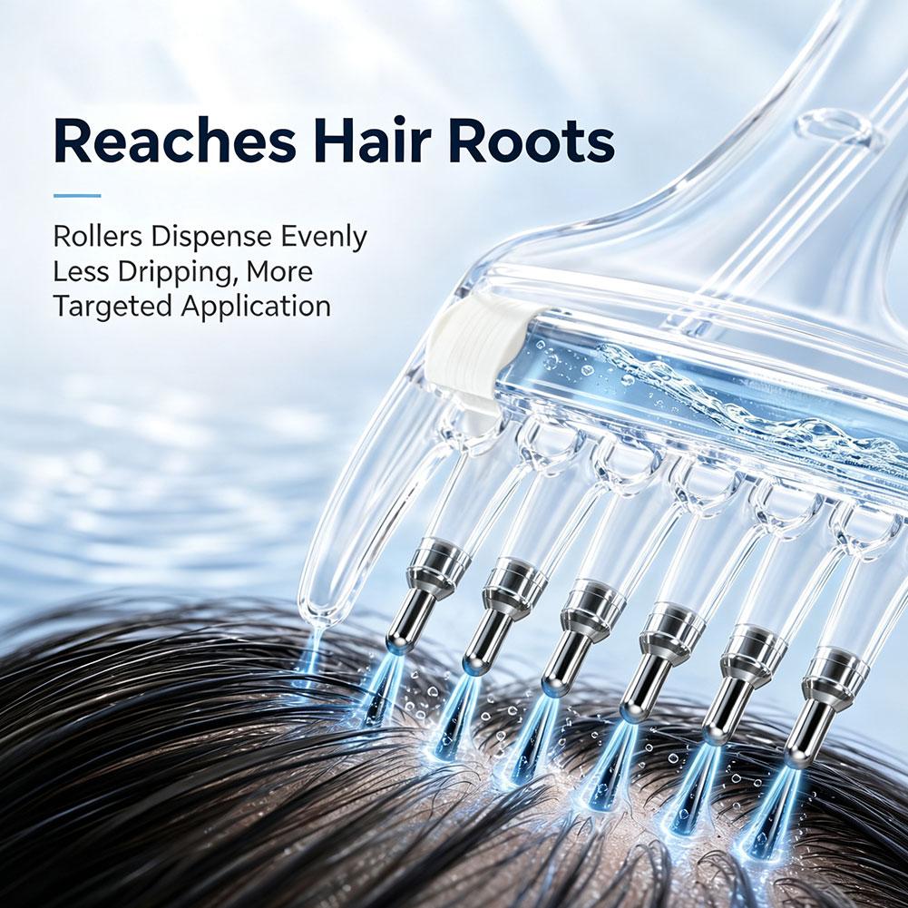 透明ヘアルートコーム、液体塗布用ガイド、頭皮マッサージコーム - Hair Care のレビューと価格
