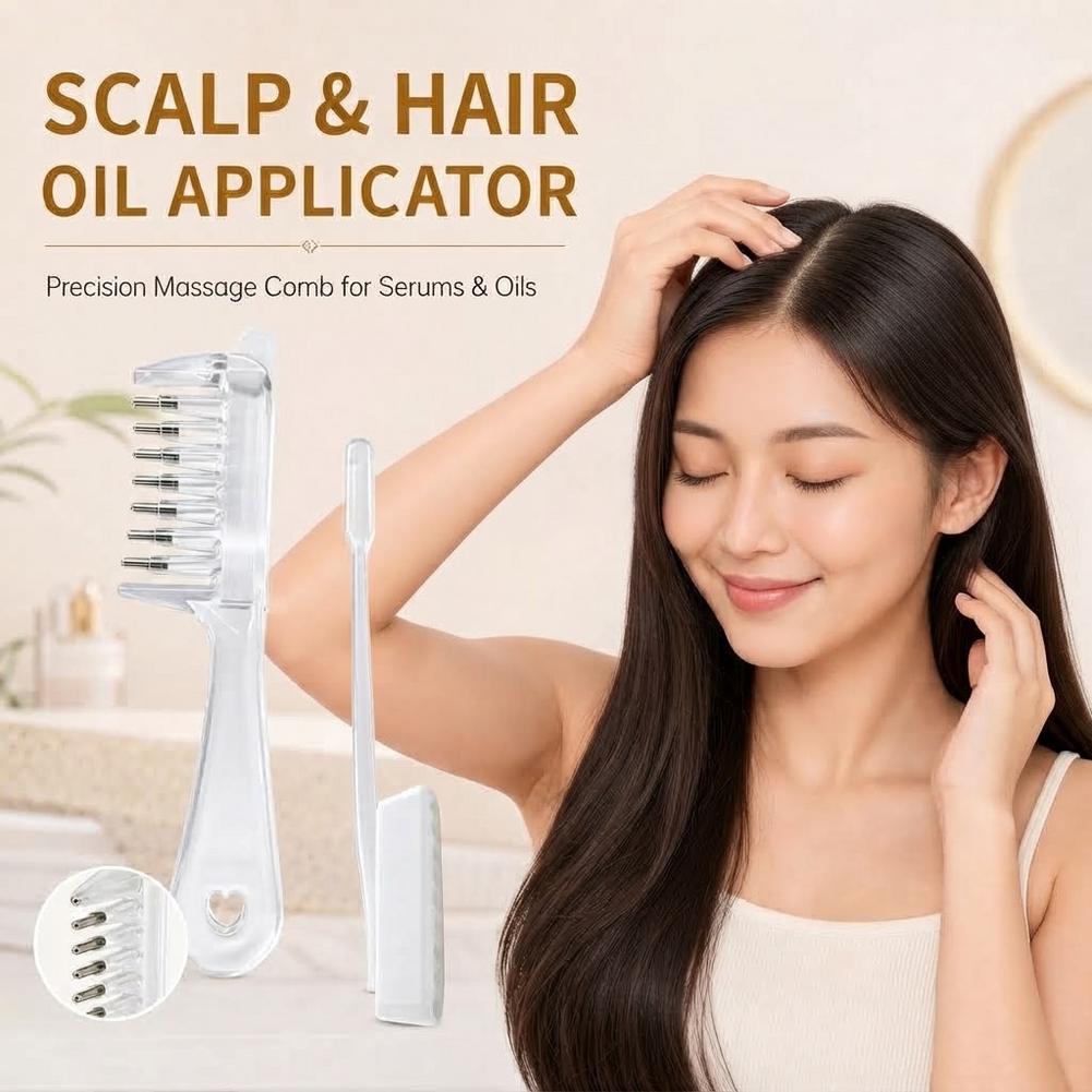 透明ヘアルートコーム、液体塗布用ガイド、頭皮マッサージコーム - Hair Care のレビューと価格