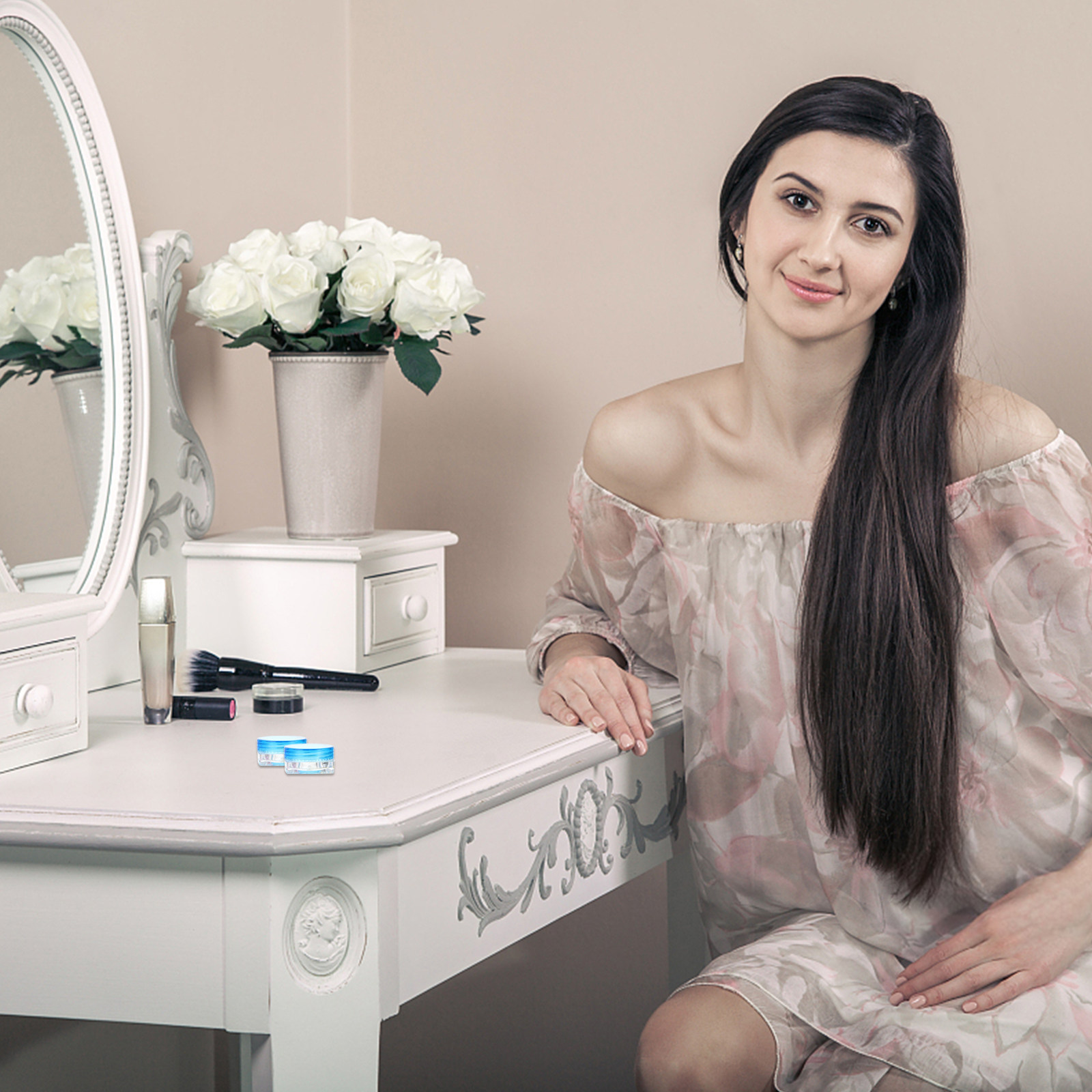 50個入り、小容量の透明な化粧品用容器（密閉性の高い蓋付き） - Hair Care のレビューと価格