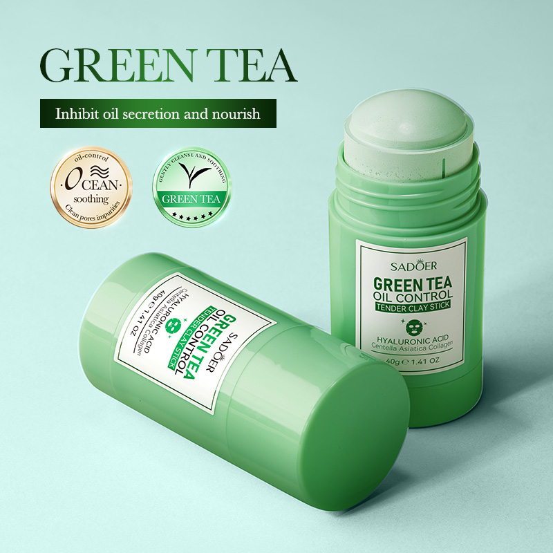 SADOER 緑茶＆ローズ配合のクレイマスクスティック。毛穴 - Green Tea Cleansing Clay Mask のレビューと価格