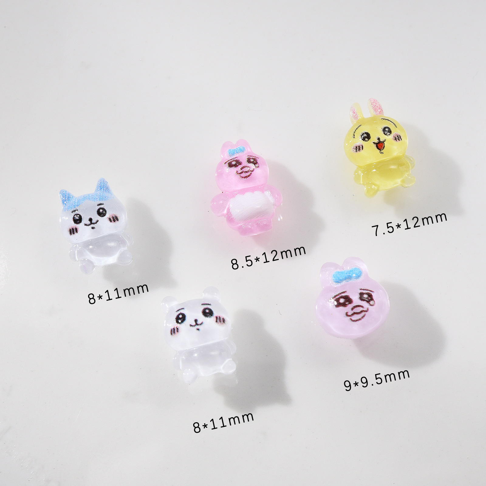 100個入り、かわいい漫画風のフォークリカワ柄ネイルアートア - Nail Art のレビューと価格