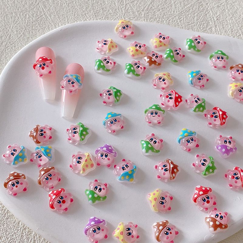 2/10/20 個カービィネイルチャーム 3D 樹脂かわいい - Nail Art のレビューと価格