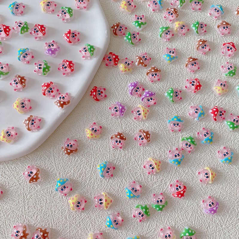 2/10/20 個カービィネイルチャーム 3D 樹脂かわいい - Nail Art のレビューと価格
