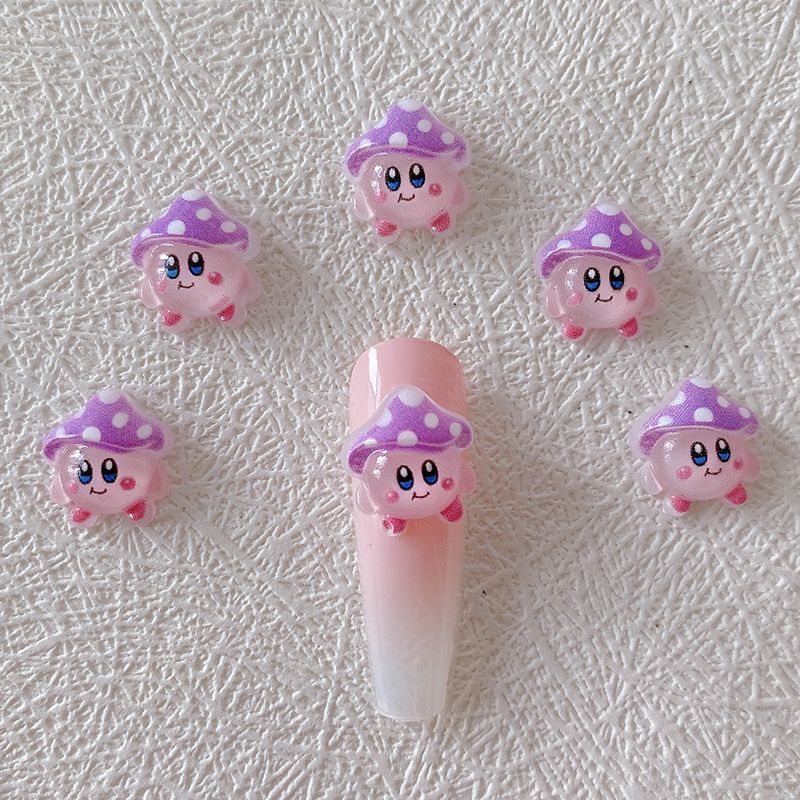 2/10/20 個カービィネイルチャーム 3D 樹脂かわいい - Nail Art のレビューと価格