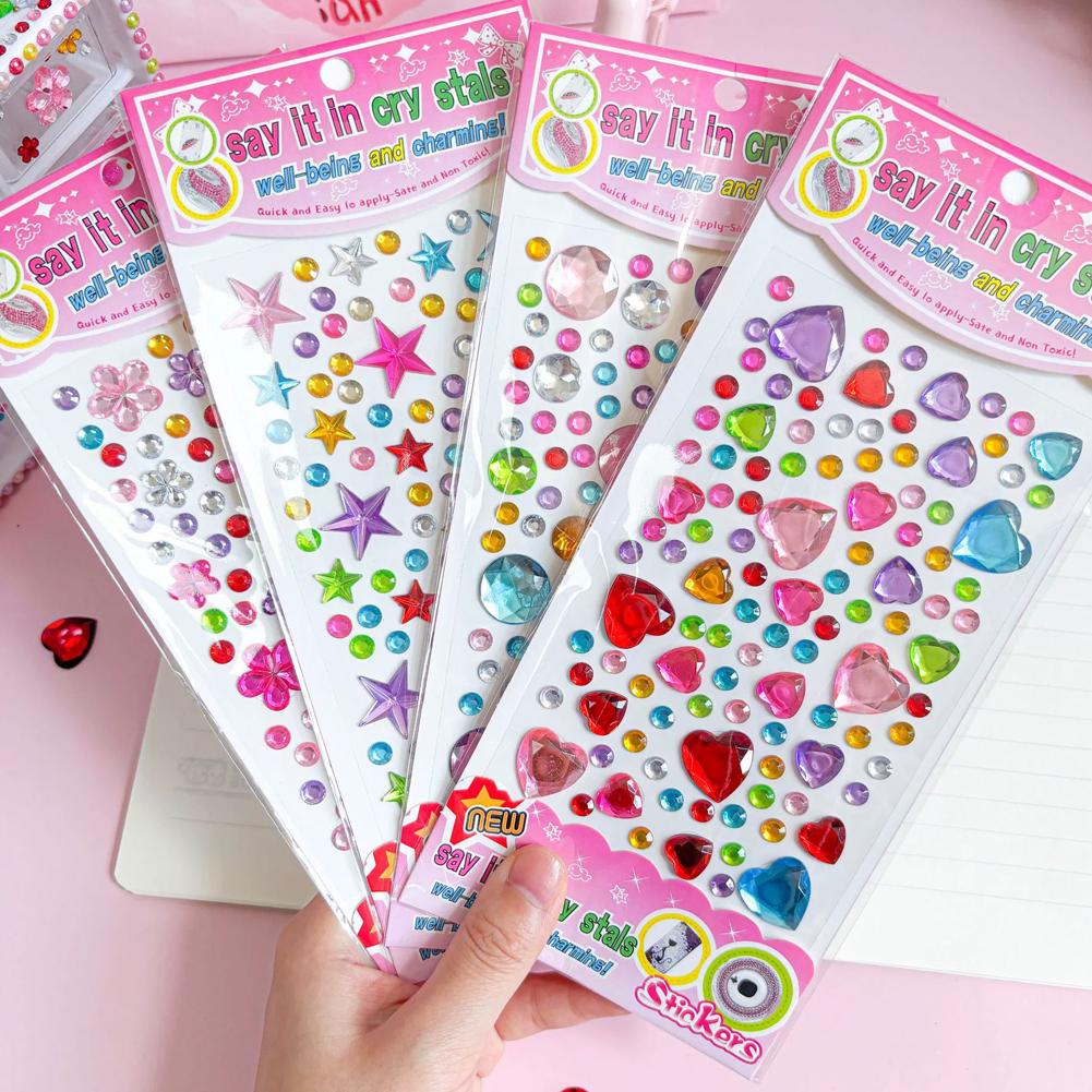 自己粘着式フェイスラインストーン カラフルクリスタルジェムス - Makeup のレビューと価格