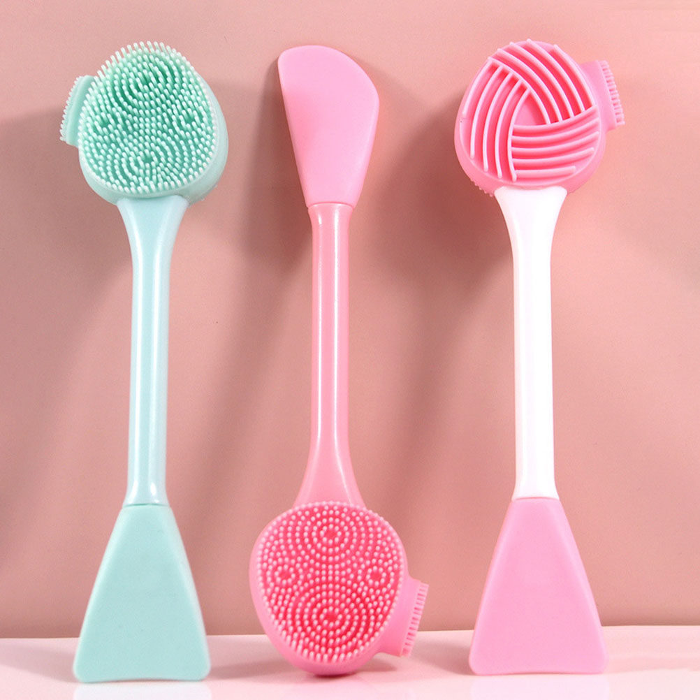 2個入り シリコン製洗顔ブラシ、両面タイプ、携帯用、メイク落 - Silicone Face Scrubber Electric のレビューと価格