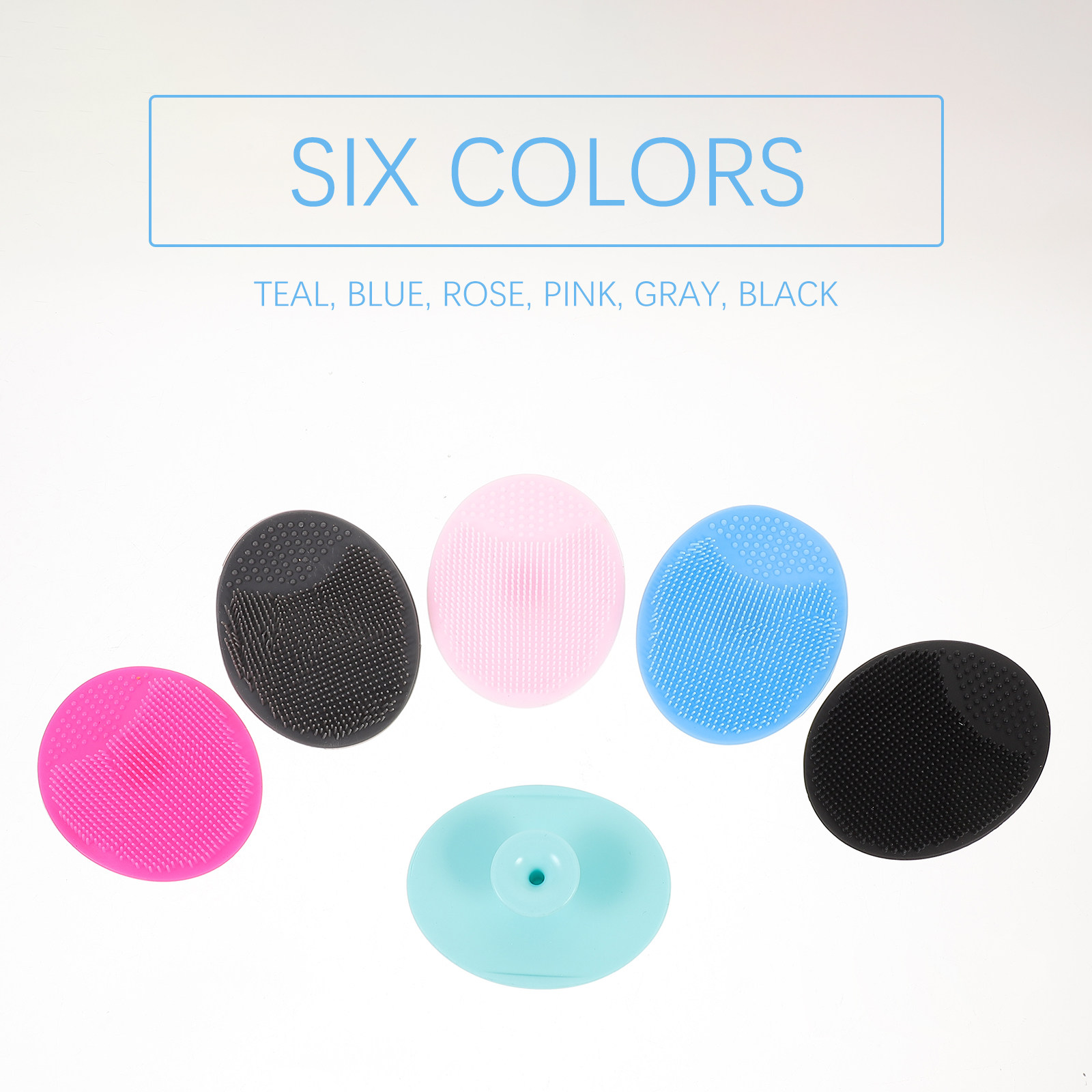 6個入り、洗顔用スクラバー、深層クレンジングブラシ、角質除去 - Silicone Face Scrubber Electric のレビューと価格