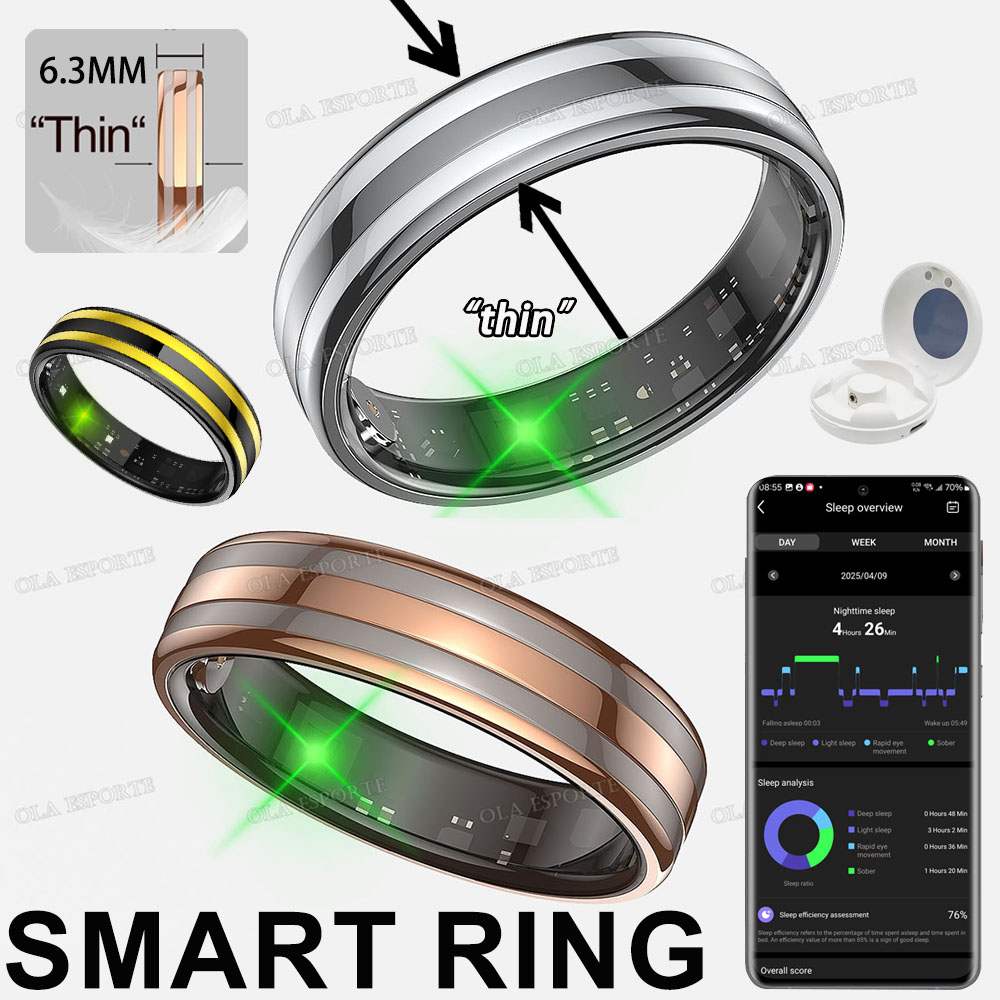 新スマートリング。心拍数、ストレス、体温を測定し、健康状態を - Health Monitors のレビューと価格