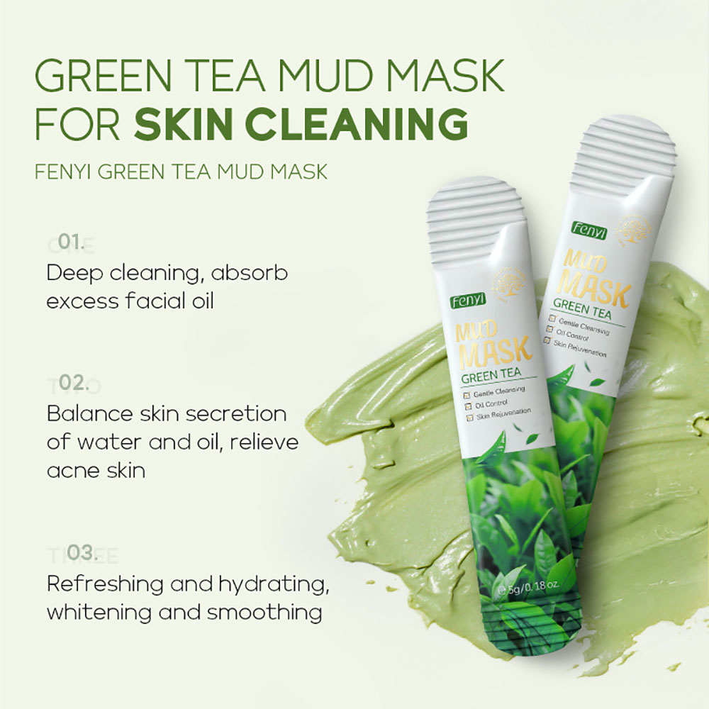 フェンイ グリーンティー クレイマスク 5g×20個入りボッ - Green Tea Cleansing Clay Mask のレビューと価格